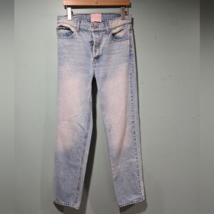 Revice Light Wash Wide Leg Women's Bkue Jeans Size 28 Button Fly
